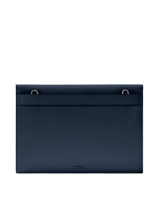 Montblanc Blue Sartorial Envelope Leather Pouch