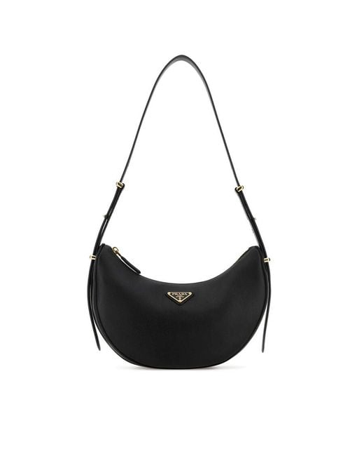 Prada Black Leather Shoulder Bag