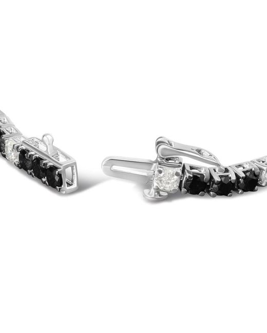 Haus of Brilliance Metallic 925 Sterling 6.0 Cttw And Diamond Tennis Bracelet