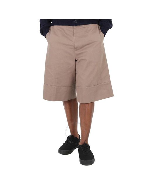 Ambush Natural Kaki Cotton Knee-length Shorts for men