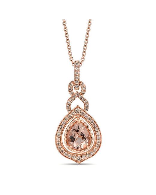 Le Vian Metallic Ladies Peach Morganite Necklaces Set