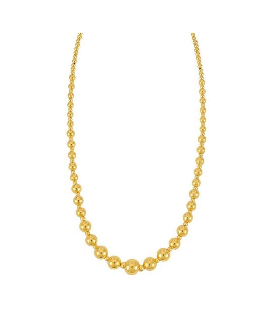 Tresorra Metallic 14K Graduated Statement Pallina Necklace