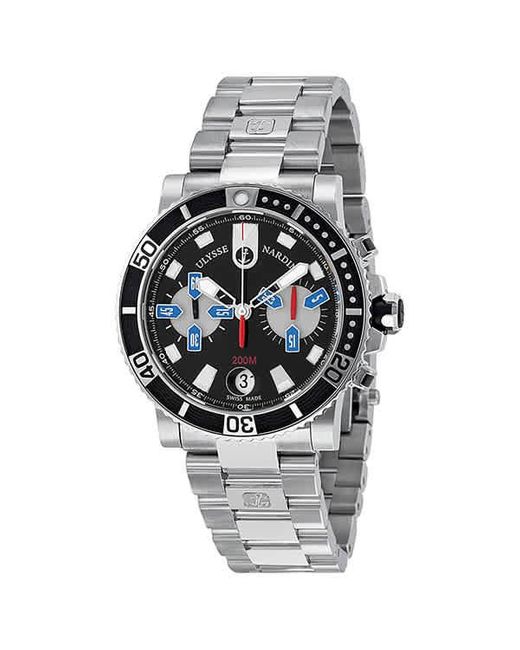 Ulysse Nardin Maxi Marine Diver Chronograph Black Dial Stainless