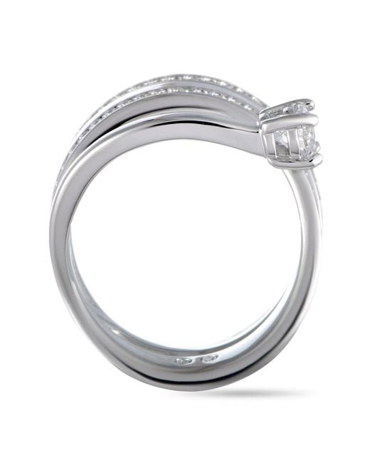 Swarovski Metallic Fresh Rhodium-Plated Crystal Swirl Ring for men