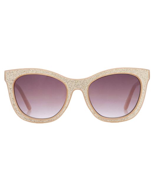 Guess Factory Purple Brown Cat Eye Sunglasses