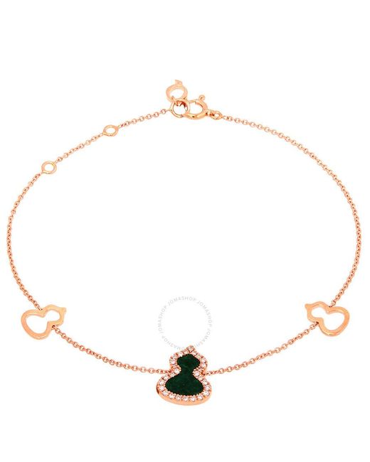 Qeelin Metallic Petite Wulu 18K Rose Diamond Bracelet