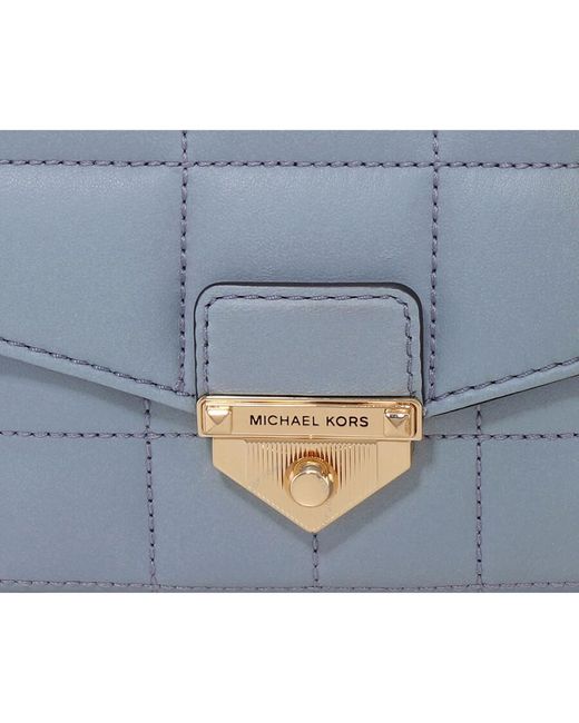 Michael Kors Blue Soho Small Quilted Leather Shoulder Bag