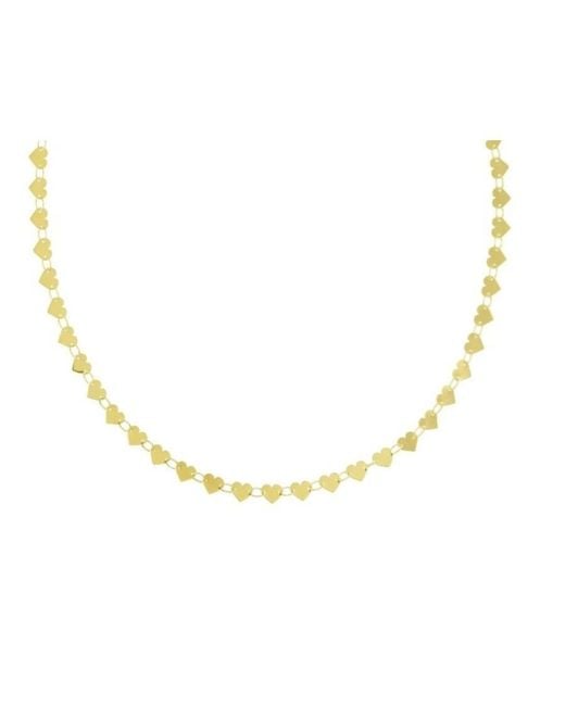 Tresorra Metallic 14K Heart Mirrored Chain Necklace