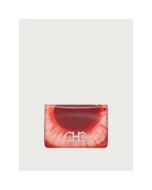 Ferragamo Red Calf Leather Wallet