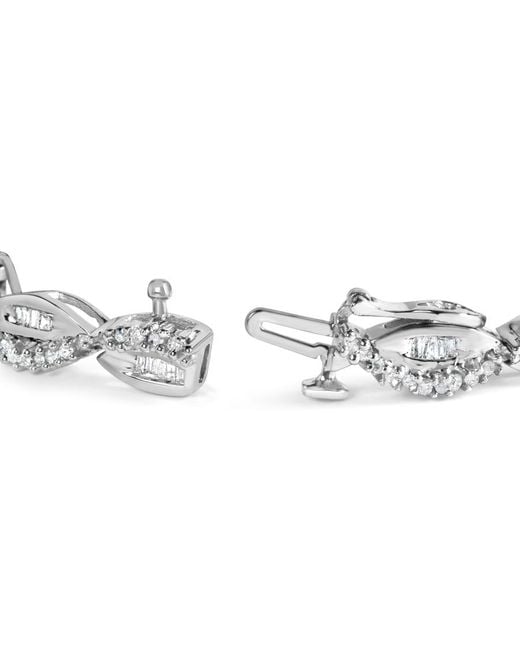 Haus of Brilliance Metallic 14K 2.00 Cttw Diamond Swirl And Pear Shape Link Bracelet (I-J Color, I2-I3 Clarity)