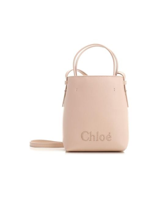 Chloé Natural Micro Sense Leather Tote Bag for men