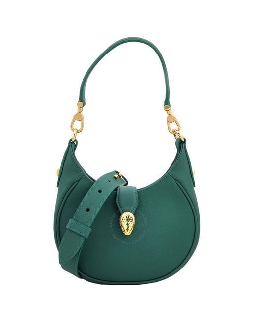 BVLGARI Green Serpenti Ellipse Leather Crossbody Bag
