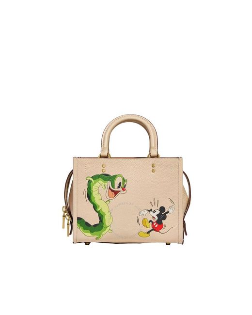 COACH Metallic X Mickey Mouse And Caterpillar Rouge Bag