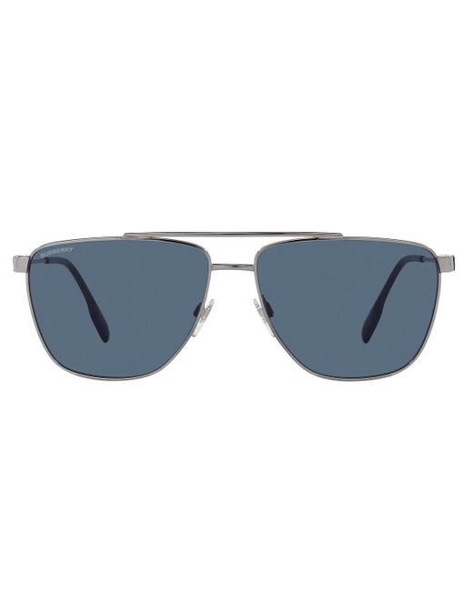 Burberry Gray Blaine Dark Blue Navigator Sunglasses for men