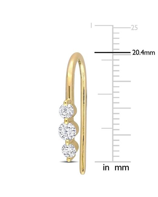 Created Forever Metallic 1/2 Ct Tgw Lab Created Diamond Hook Earrings