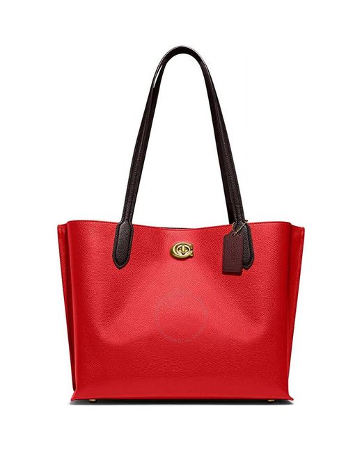 COACH B4 / Sport Red Multi Willow Tote