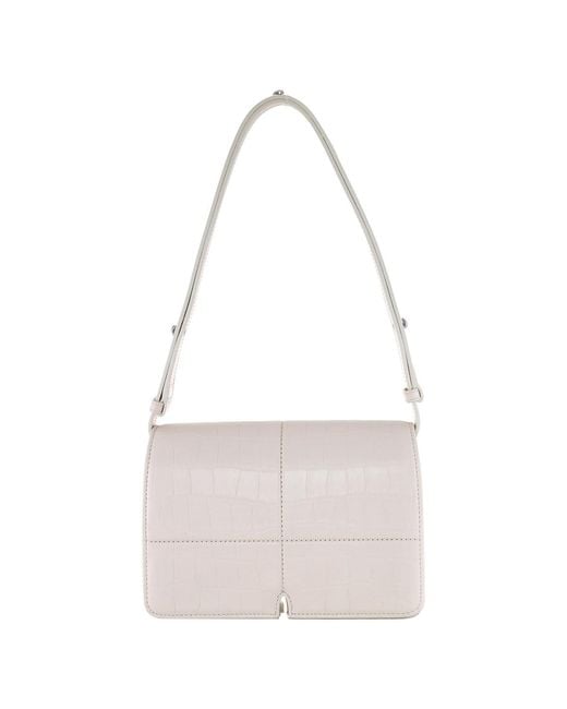 Burberry Multicolor Snip Croc-Embossed Leather Shoulder Bag