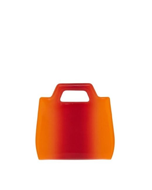 Ferragamo Red Mini Wanda Top Handle Leather Hand Bag