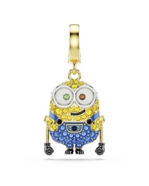 Swarovski White Minions-Plated Crystal Charm