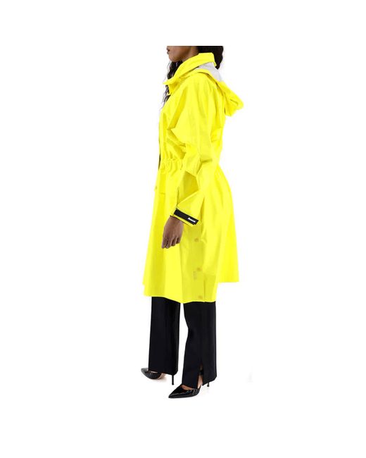 Moncler Yellow Sapin Water Resistant Hooded Raincoat