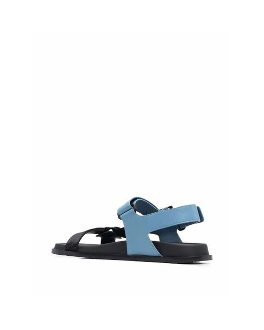 Ferragamo Blue Strappy Leather Sandals