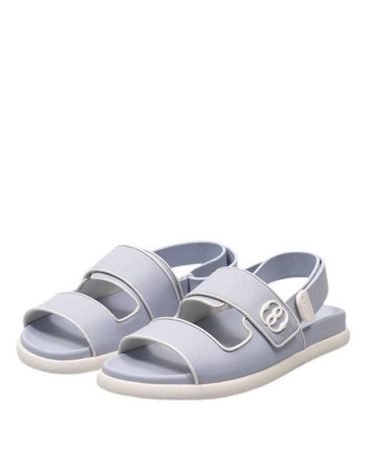 Bally White Nyla Leather Sandals, Brand Size 36 Us