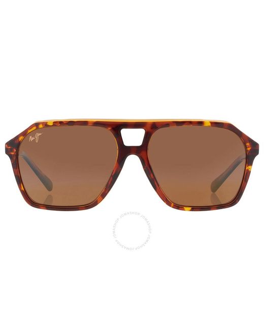 Maui Jim Brown Wedges Hcl Bronze Navigator Sunglasses H880-10 57 for men