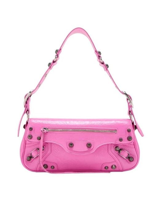 Balenciaga Pink Le Cagole Leather Shoulder Bag
