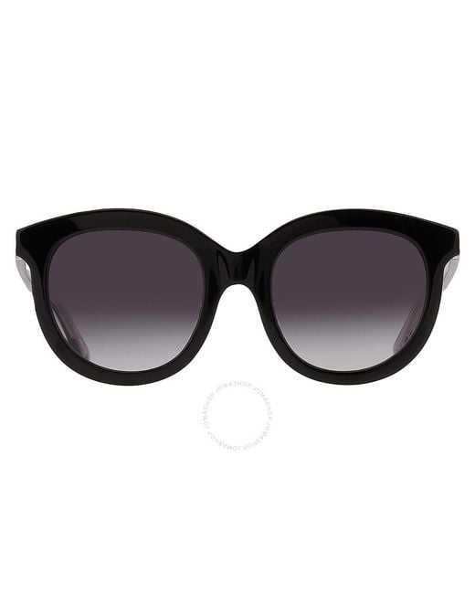 Kate Spade Black Grey Gradient Round Sunglasses Lillian/g/s 0807/9o 53