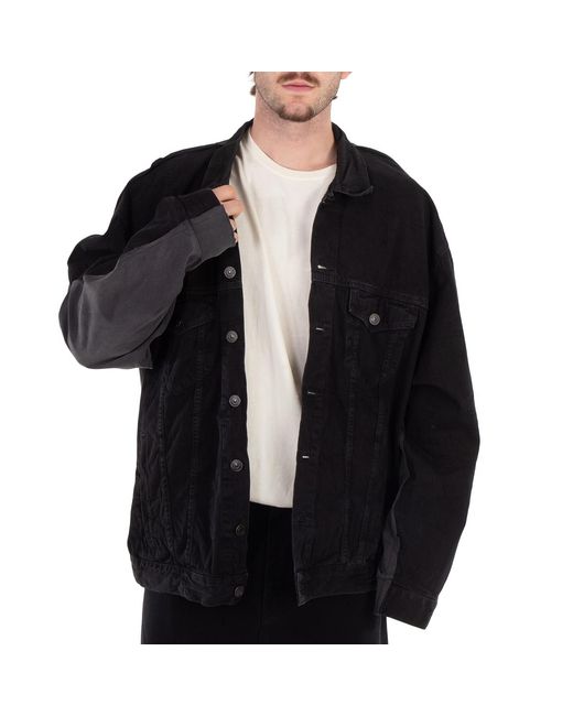 Balenciaga Black Lightweight Hybrid Japanese Denim Jacket, Brand Size 1 for men