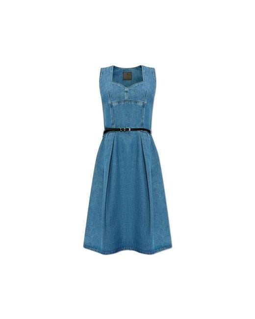 Givenchy Blue Sweetheart Denim Dress_Deep, Brand Size 36 (Us