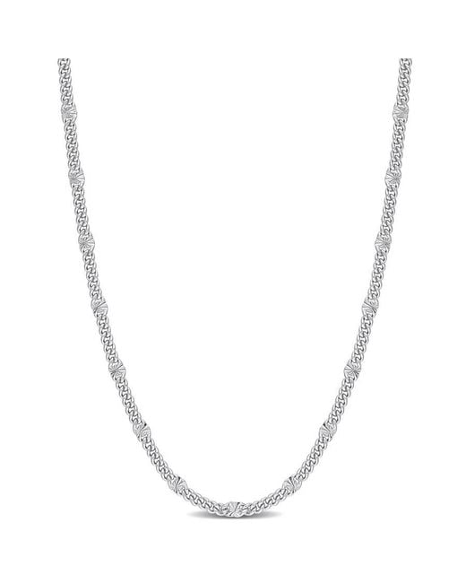 Amour Metallic Double Curb Link Chain Necklace