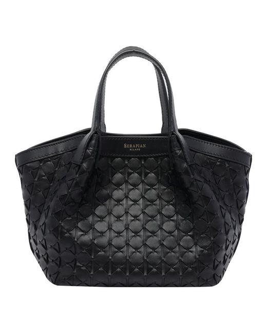 Serapian Black Mini Secret Mosaico Handbag