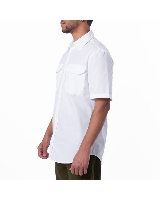 Burberry White Equestrian Knight Motif Cotton Poplin Shirt for men