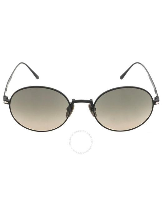 Persol Multicolor Clear Gradient Grey Oval Titanium Unisex Sunglasses  800432 51