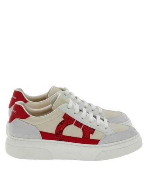 Ferragamo Multicolor Cassina Gancini Outline Low-Top Sneakers for men