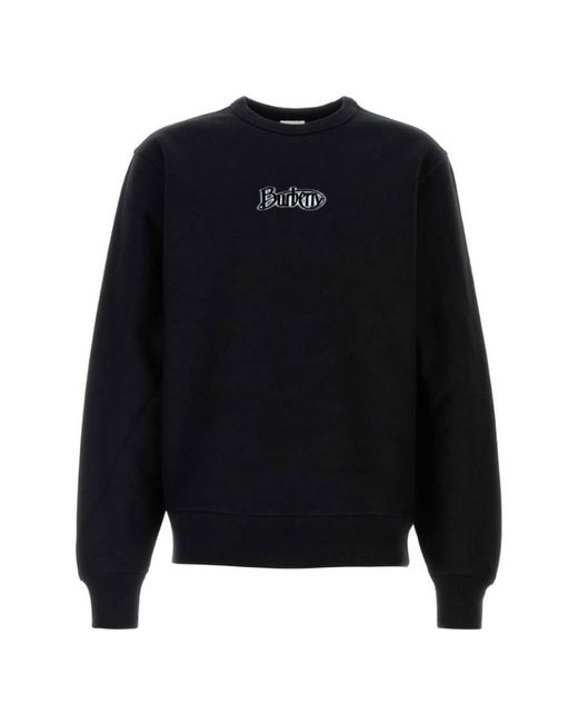 Burberry Blue Logo Cotton Blend Sweatshirt for men