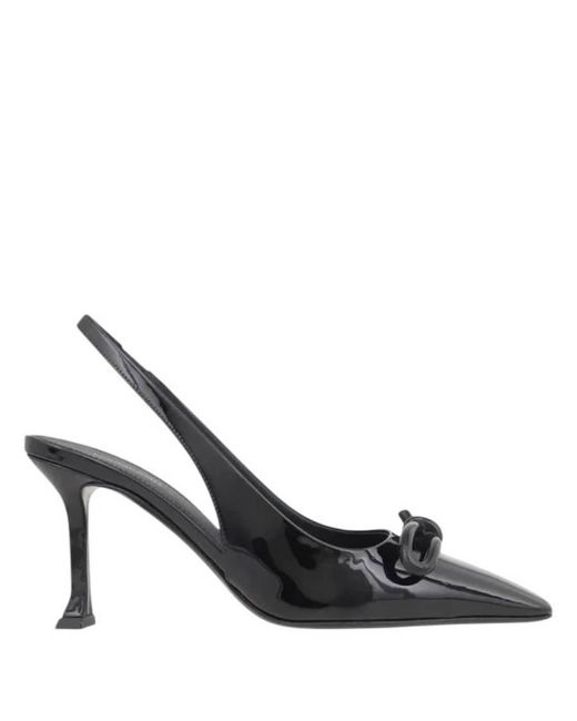 Ferragamo Black Ferragamo Arlene 85 Patent Slingback Pumps
