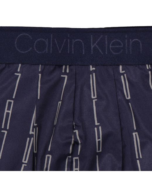 Calvin Klein Blue Tripe Ck Logo Print Micro Low Rise Trunks for men