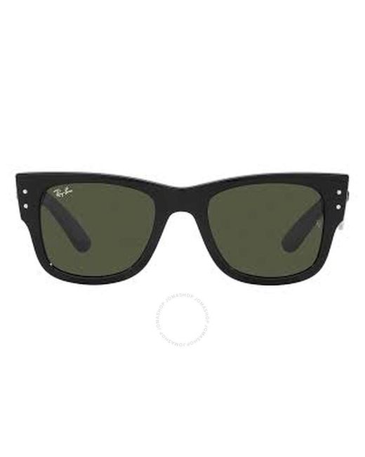 Ray-Ban Black Mega Wayfairer Green Square Sunglasses Rb0840s 901/31 51