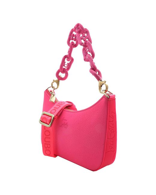 Christian Louboutin Pink Rose Calf Leather Mini Loubila Bag