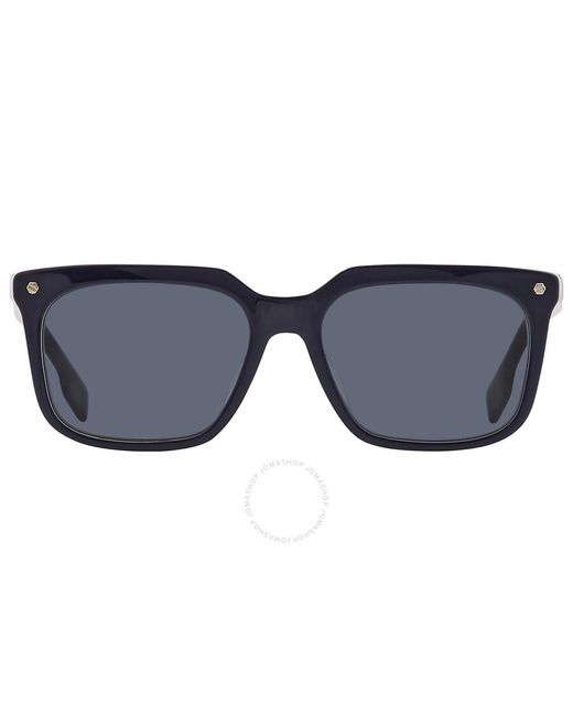 Burberry Blue Carnaby Dark Gray Square Sunglasses Be4337f 379987 56 for men