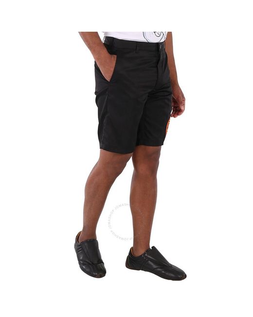 Burberry Black Shibden Shark-print Chino Shorts for men