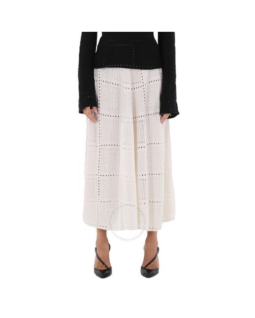 Chloé Black Full Kniited Midi Skirt