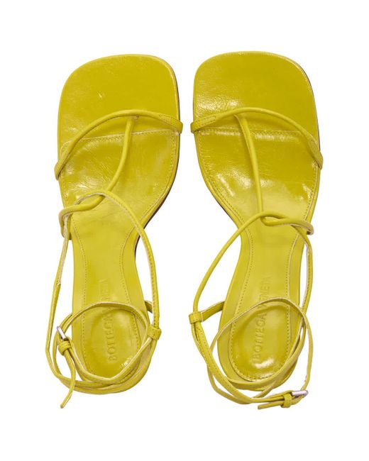 Bottega Veneta Yellow Square Toe Heel S