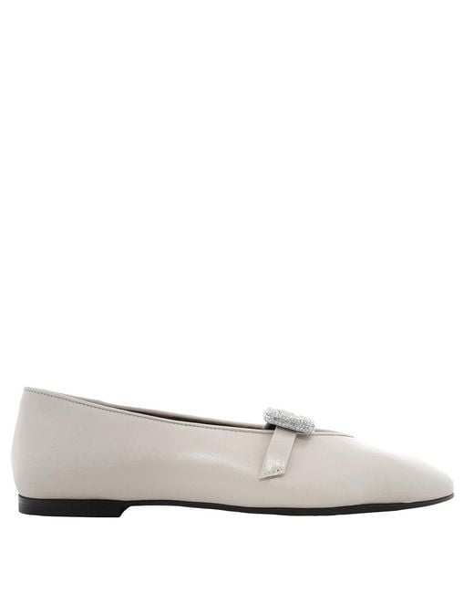Giuseppe Zanotti White Amanda Ballet Flats