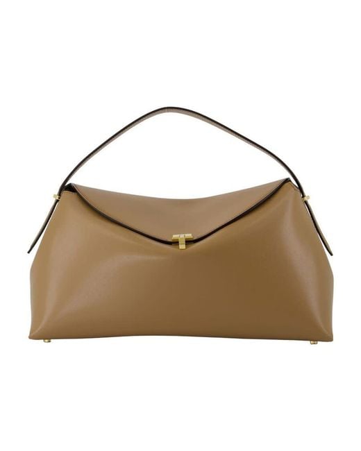 Totême Natural T-Lock Top Handle Bag