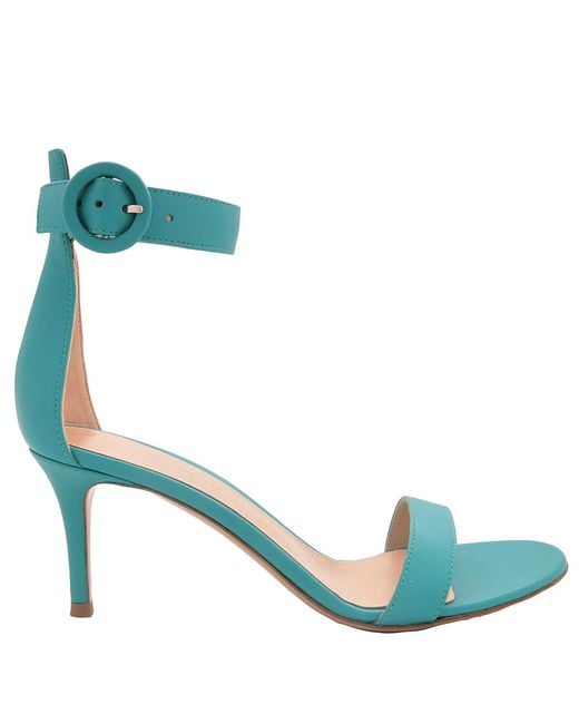 Gianvito Rossi Blue Portofino 70 Nappa Sandals