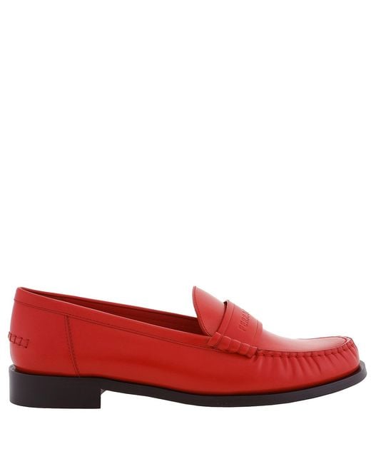 Ferragamo Red Ferragamo Irina Leather Moccasin