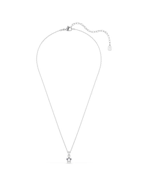 Swarovski Metallic Chroma Rhodium Plated Star Pendant Necklace for men